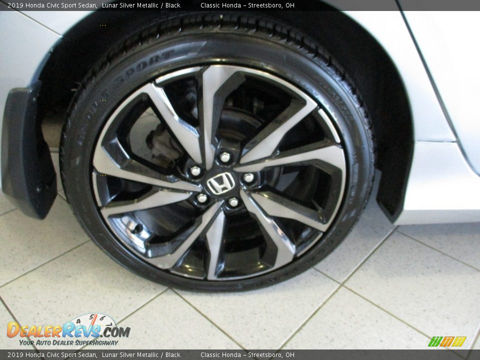 2019 Honda Civic Sport Sedan Lunar Silver Metallic / Black Photo #6