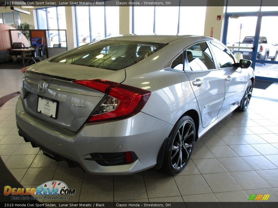 2019 Honda Civic Sport Sedan Lunar Silver Metallic / Black Photo #7
