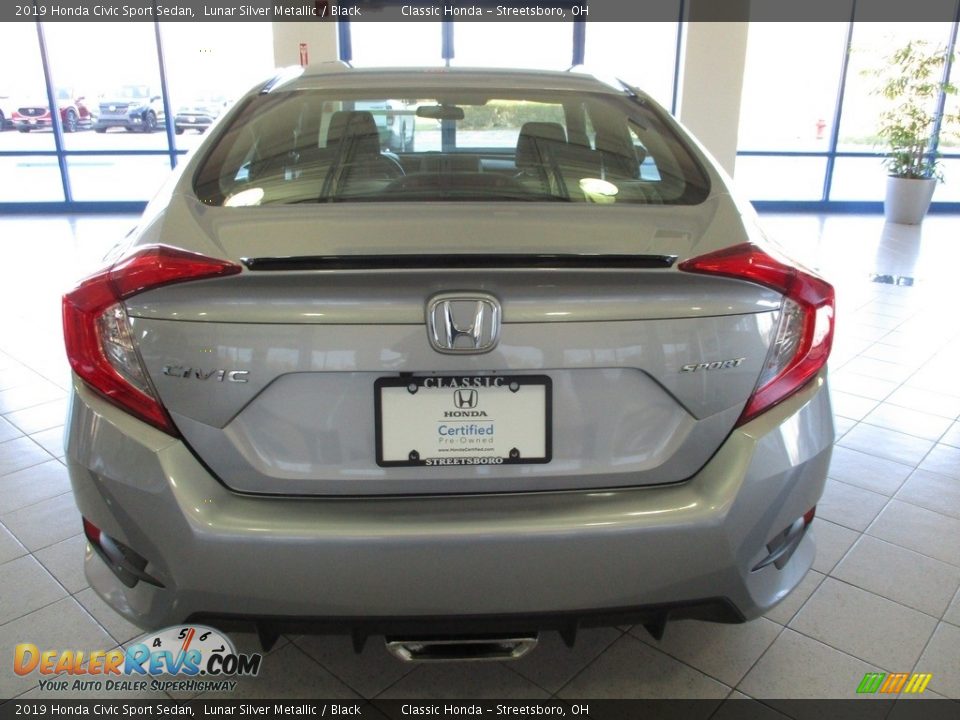 2019 Honda Civic Sport Sedan Lunar Silver Metallic / Black Photo #8