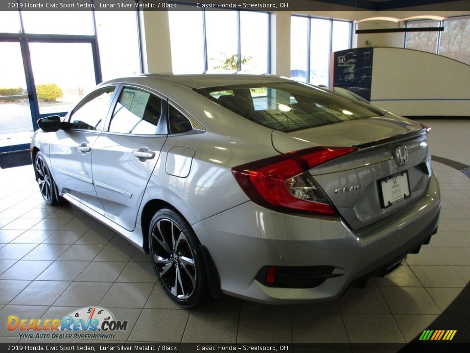2019 Honda Civic Sport Sedan Lunar Silver Metallic / Black Photo #9