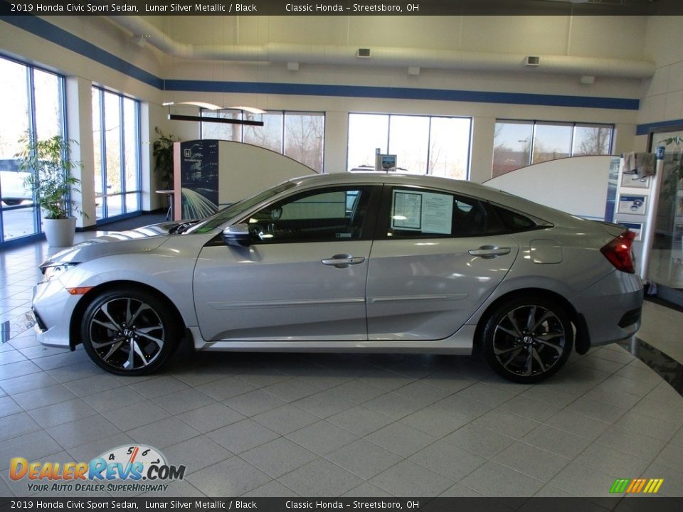 2019 Honda Civic Sport Sedan Lunar Silver Metallic / Black Photo #10