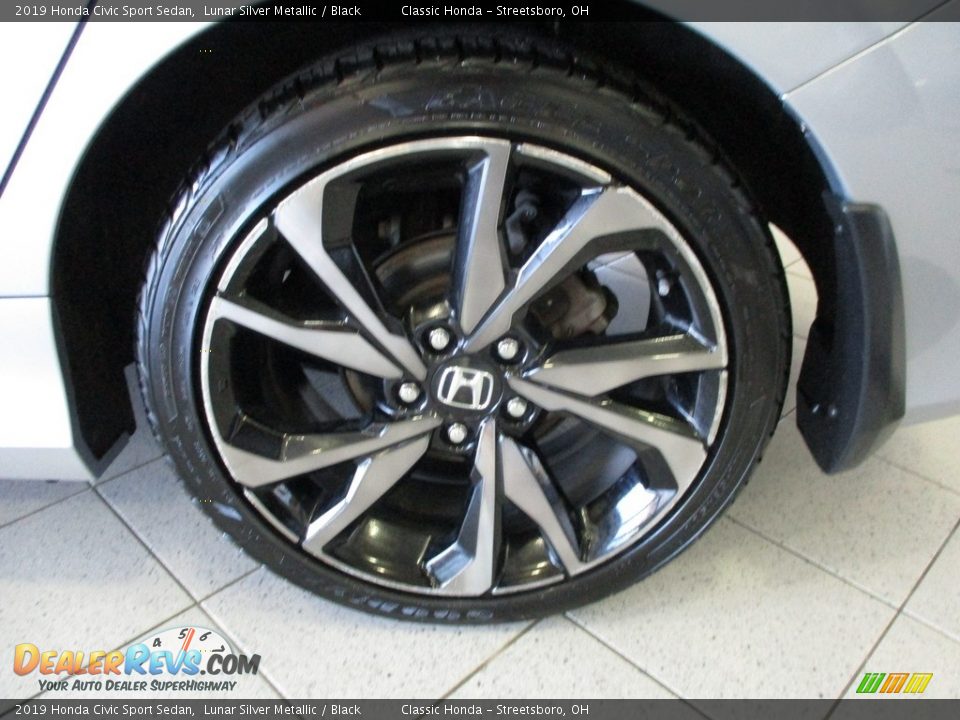 2019 Honda Civic Sport Sedan Lunar Silver Metallic / Black Photo #11