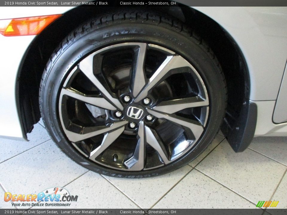2019 Honda Civic Sport Sedan Lunar Silver Metallic / Black Photo #12