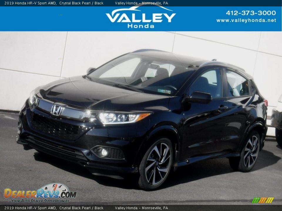2019 Honda HR-V Sport AWD Crystal Black Pearl / Black Photo #1