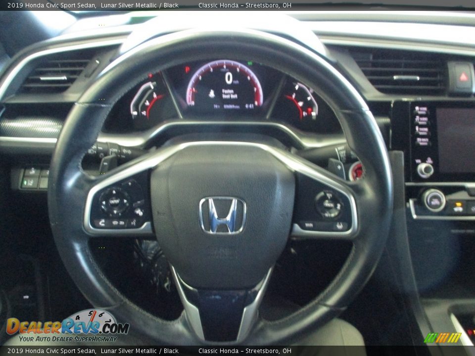 2019 Honda Civic Sport Sedan Lunar Silver Metallic / Black Photo #29