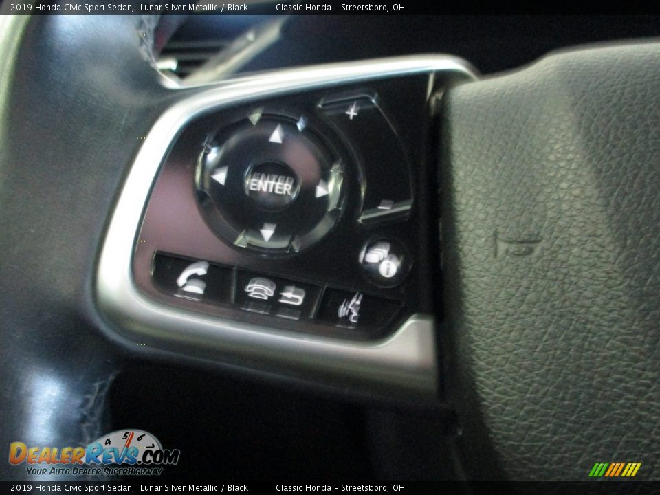 2019 Honda Civic Sport Sedan Lunar Silver Metallic / Black Photo #30