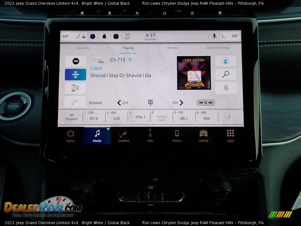 2023 Jeep Grand Cherokee Limited 4x4 Bright White / Global Black Photo #20