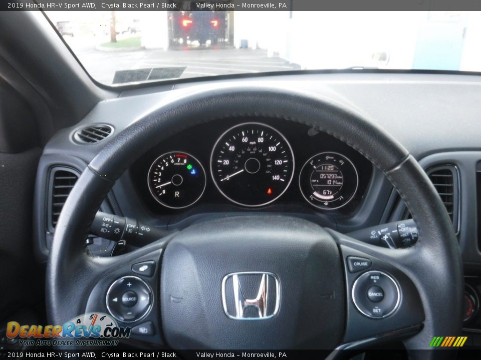 2019 Honda HR-V Sport AWD Crystal Black Pearl / Black Photo #21