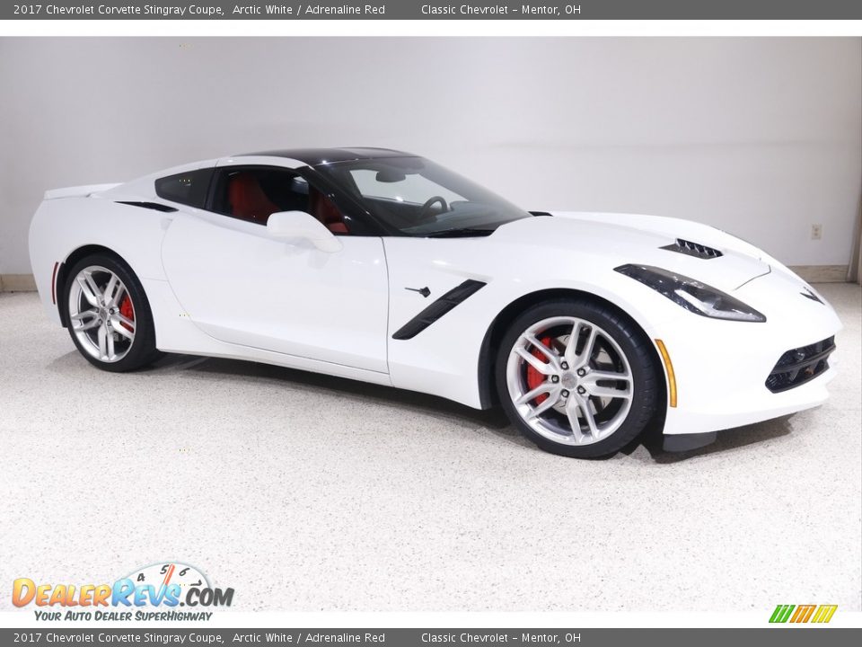 2017 Chevrolet Corvette Stingray Coupe Arctic White / Adrenaline Red Photo #1