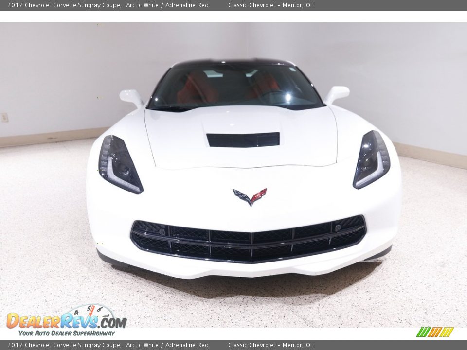 2017 Chevrolet Corvette Stingray Coupe Arctic White / Adrenaline Red Photo #2