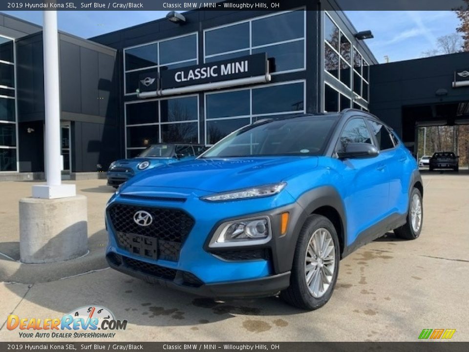 2019 Hyundai Kona SEL Surf Blue / Gray/Black Photo #1