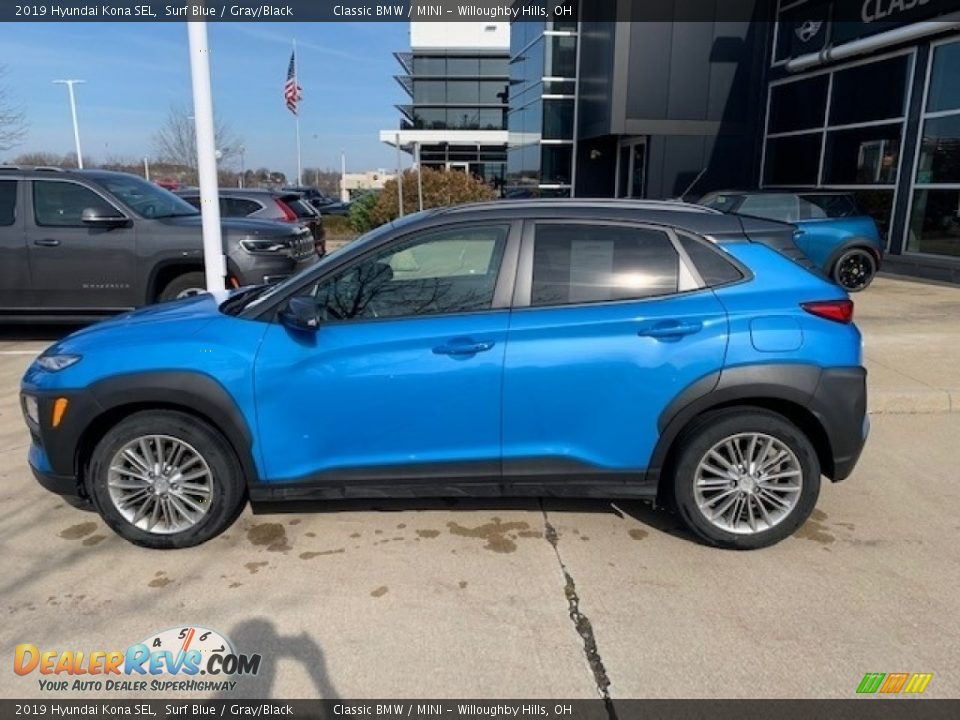 2019 Hyundai Kona SEL Surf Blue / Gray/Black Photo #2