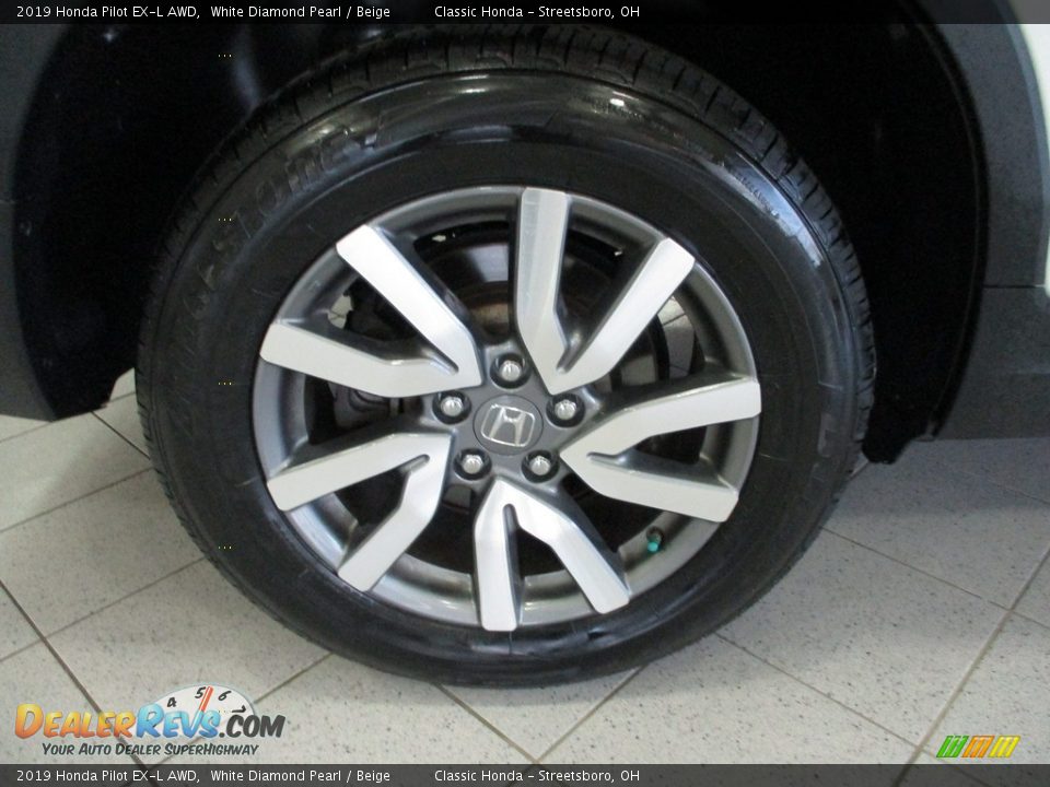 2019 Honda Pilot EX-L AWD White Diamond Pearl / Beige Photo #6