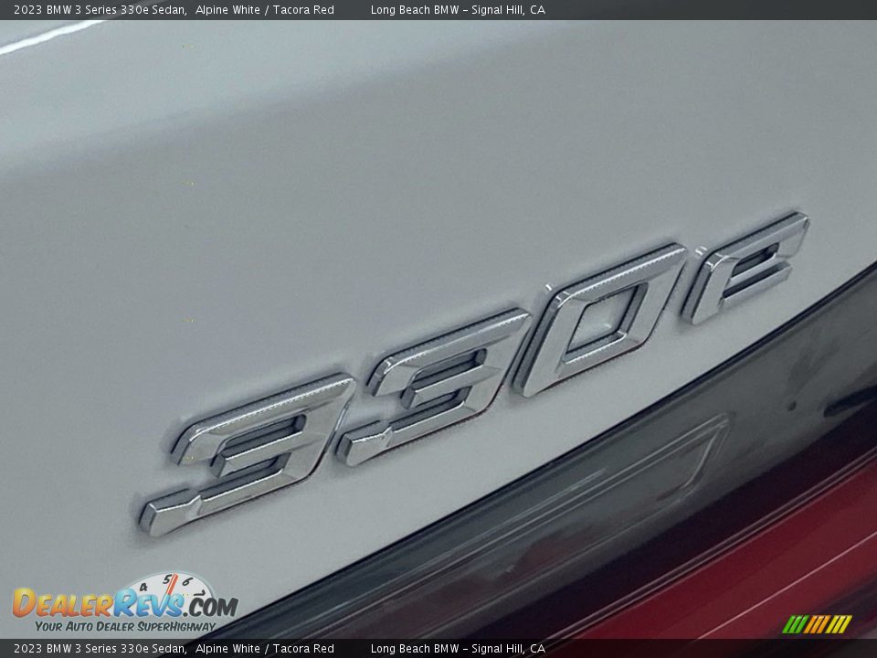 2023 BMW 3 Series 330e Sedan Alpine White / Tacora Red Photo #8