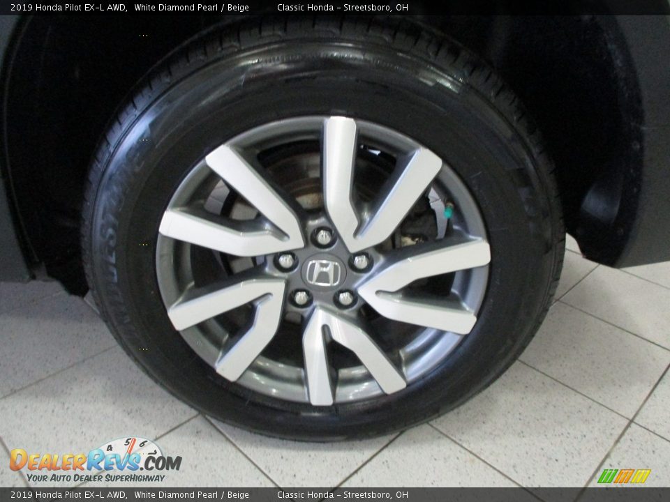 2019 Honda Pilot EX-L AWD White Diamond Pearl / Beige Photo #11