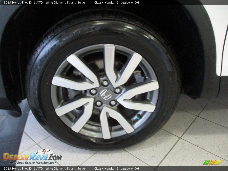 2019 Honda Pilot EX-L AWD White Diamond Pearl / Beige Photo #12