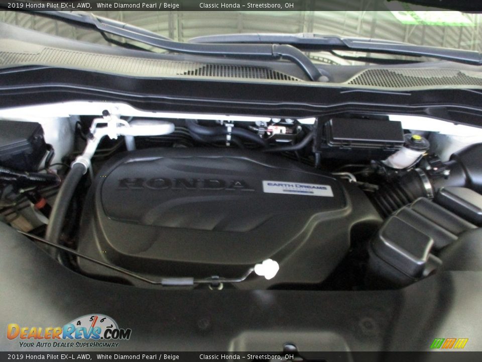 2019 Honda Pilot EX-L AWD White Diamond Pearl / Beige Photo #13