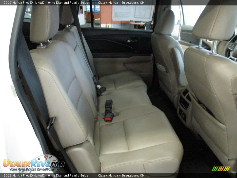 2019 Honda Pilot EX-L AWD White Diamond Pearl / Beige Photo #20