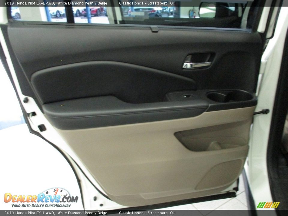 2019 Honda Pilot EX-L AWD White Diamond Pearl / Beige Photo #24