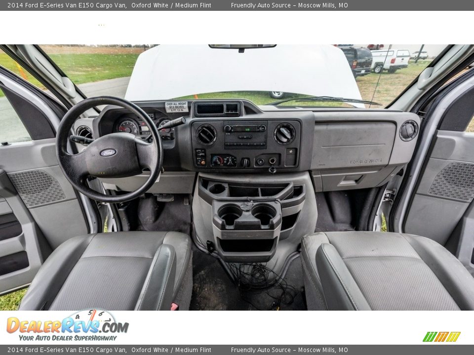 2014 Ford E-Series Van E150 Cargo Van Oxford White / Medium Flint Photo #25