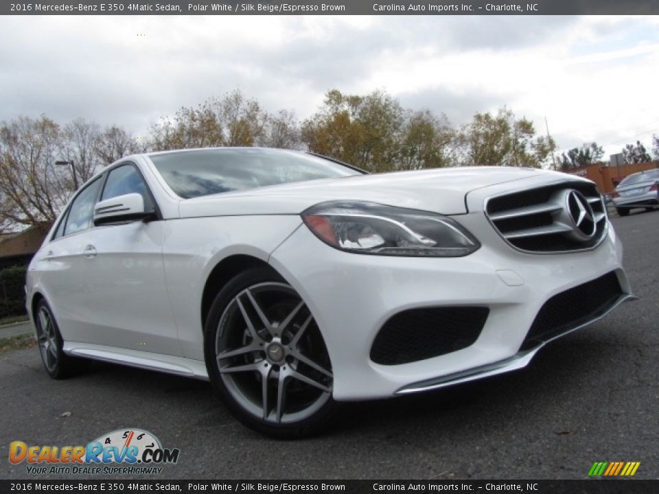 2016 Mercedes-Benz E 350 4Matic Sedan Polar White / Silk Beige/Espresso Brown Photo #1
