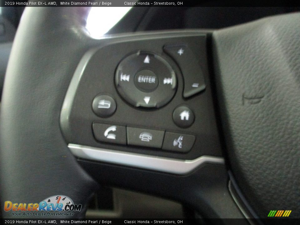 2019 Honda Pilot EX-L AWD White Diamond Pearl / Beige Photo #33