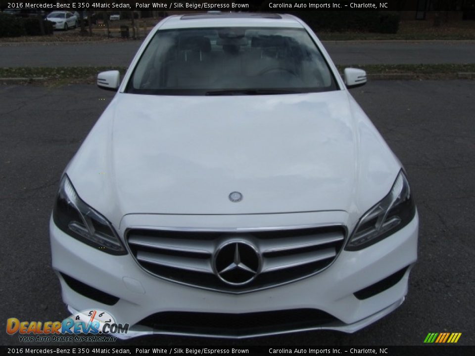 2016 Mercedes-Benz E 350 4Matic Sedan Polar White / Silk Beige/Espresso Brown Photo #4
