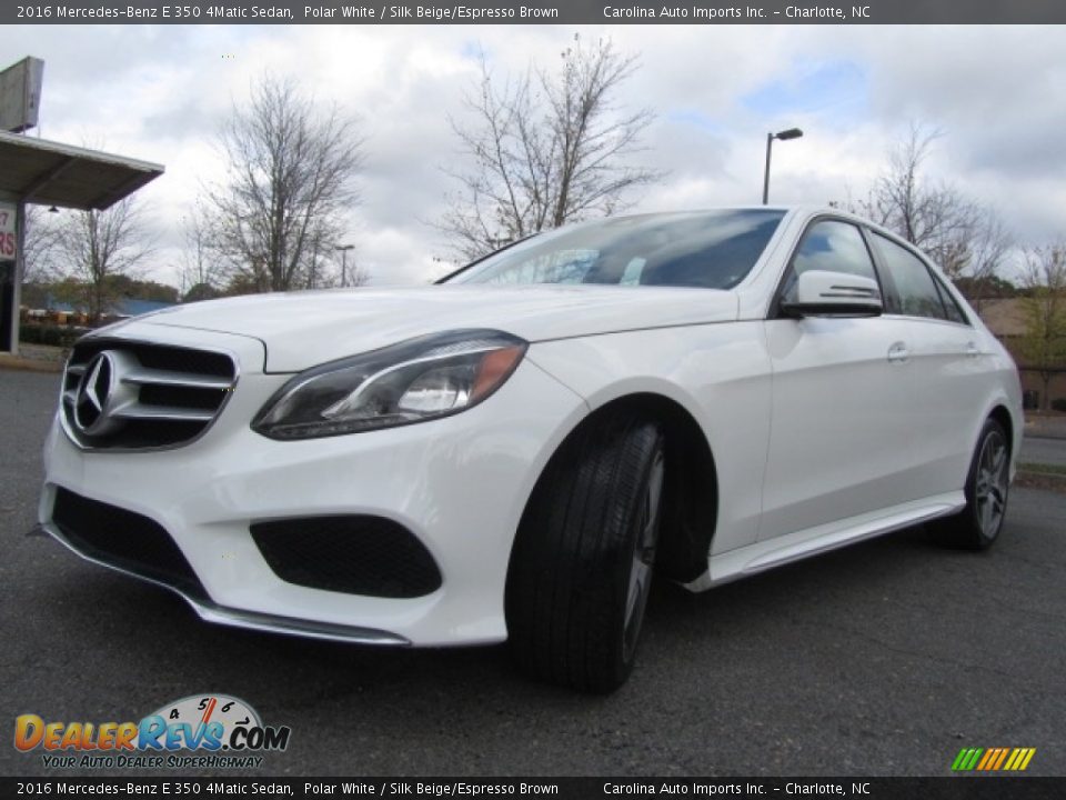 2016 Mercedes-Benz E 350 4Matic Sedan Polar White / Silk Beige/Espresso Brown Photo #5