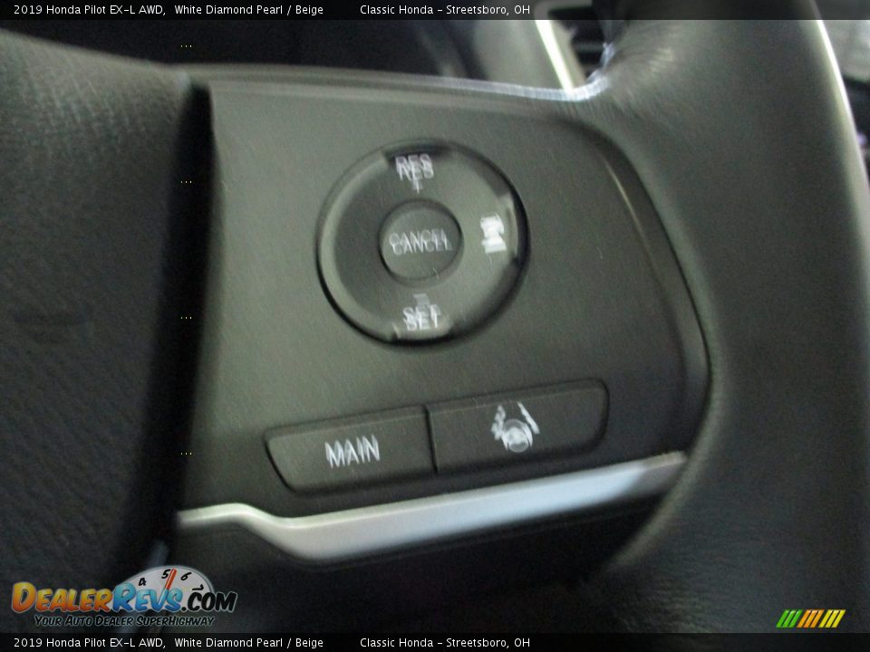 2019 Honda Pilot EX-L AWD White Diamond Pearl / Beige Photo #34