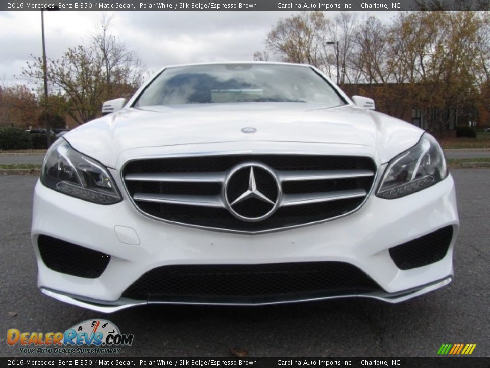 2016 Mercedes-Benz E 350 4Matic Sedan Polar White / Silk Beige/Espresso Brown Photo #6