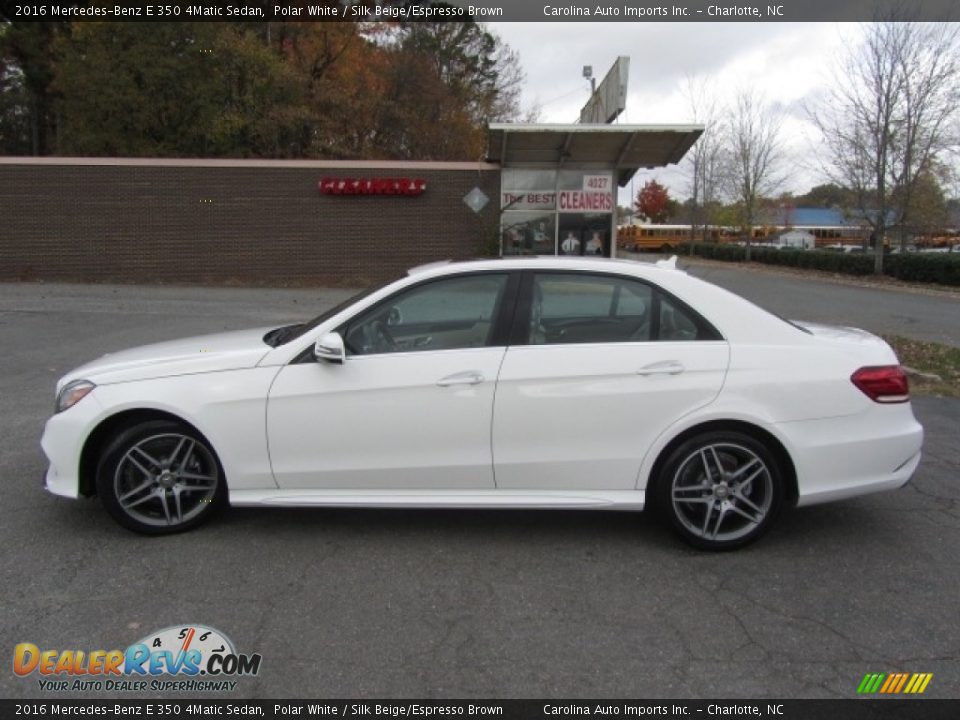 2016 Mercedes-Benz E 350 4Matic Sedan Polar White / Silk Beige/Espresso Brown Photo #7