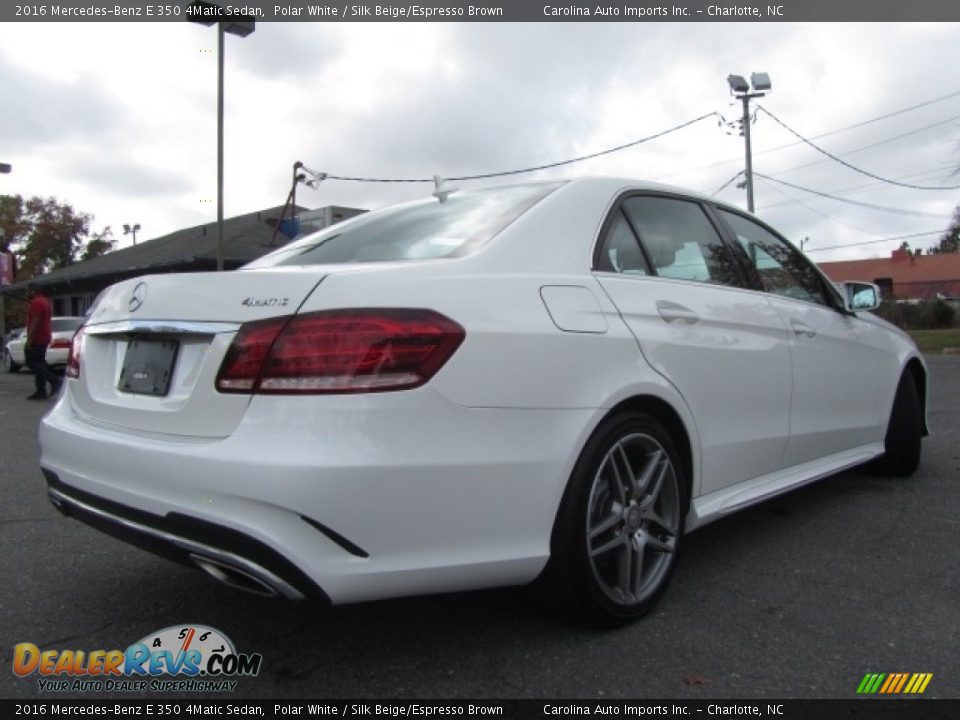 2016 Mercedes-Benz E 350 4Matic Sedan Polar White / Silk Beige/Espresso Brown Photo #10