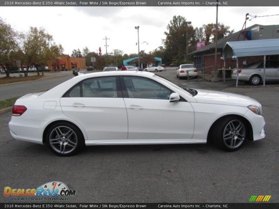 2016 Mercedes-Benz E 350 4Matic Sedan Polar White / Silk Beige/Espresso Brown Photo #11
