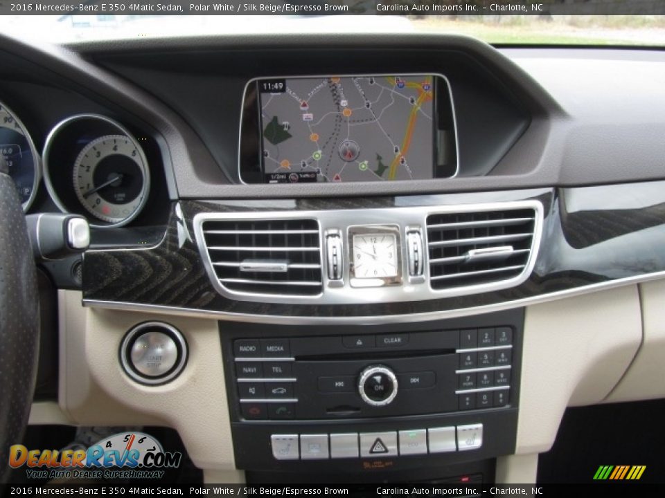 2016 Mercedes-Benz E 350 4Matic Sedan Polar White / Silk Beige/Espresso Brown Photo #15