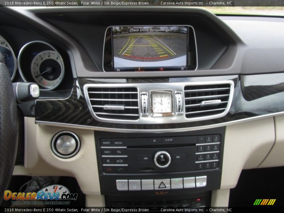 2016 Mercedes-Benz E 350 4Matic Sedan Polar White / Silk Beige/Espresso Brown Photo #16