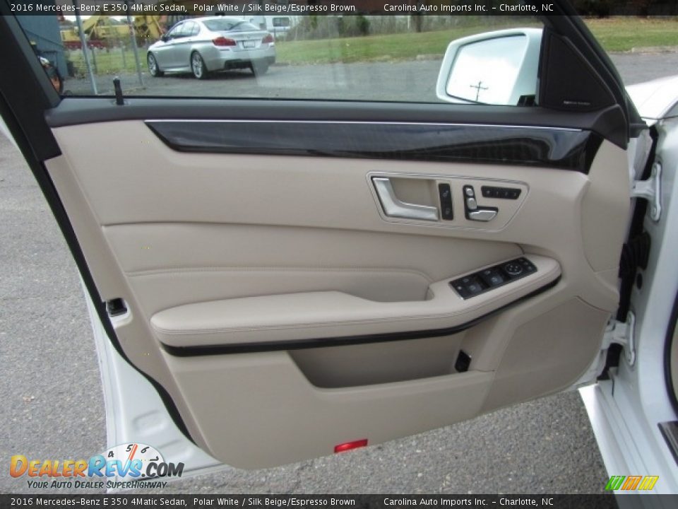 2016 Mercedes-Benz E 350 4Matic Sedan Polar White / Silk Beige/Espresso Brown Photo #17