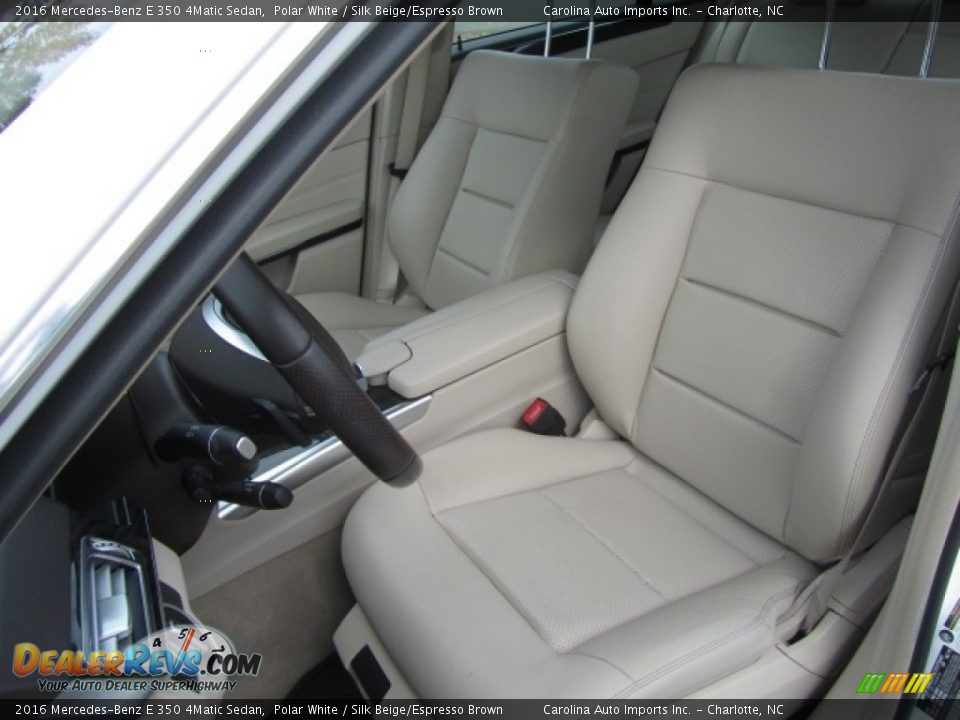 2016 Mercedes-Benz E 350 4Matic Sedan Polar White / Silk Beige/Espresso Brown Photo #19