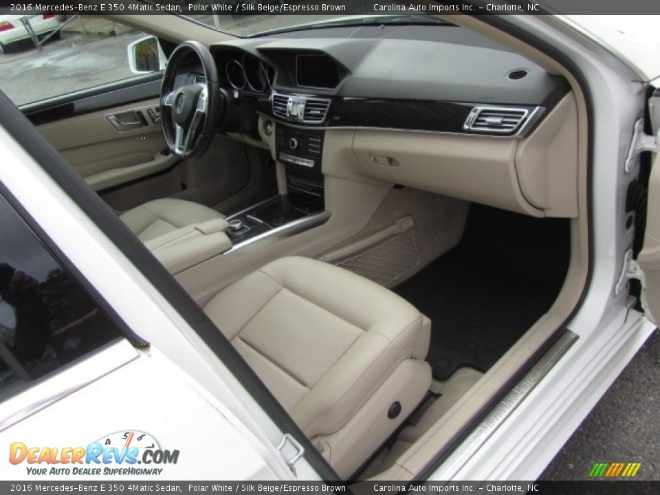 2016 Mercedes-Benz E 350 4Matic Sedan Polar White / Silk Beige/Espresso Brown Photo #21