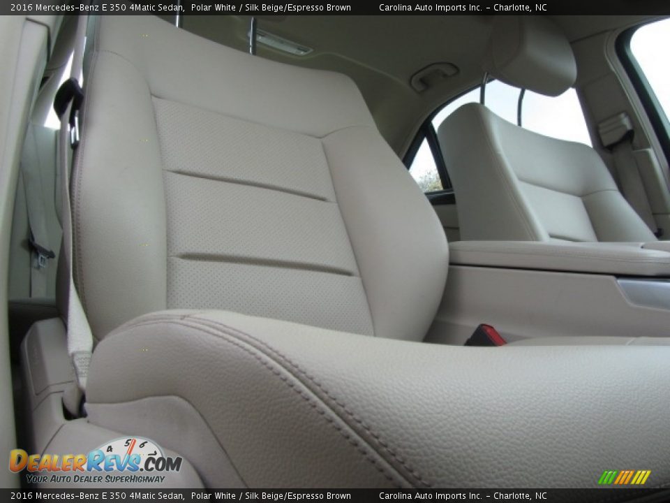 2016 Mercedes-Benz E 350 4Matic Sedan Polar White / Silk Beige/Espresso Brown Photo #22