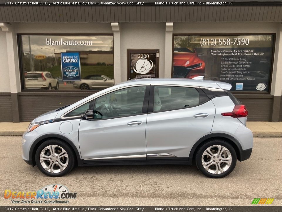 2017 Chevrolet Bolt EV LT Arctic Blue Metallic / Dark Galvanized/­Sky Cool Gray Photo #1