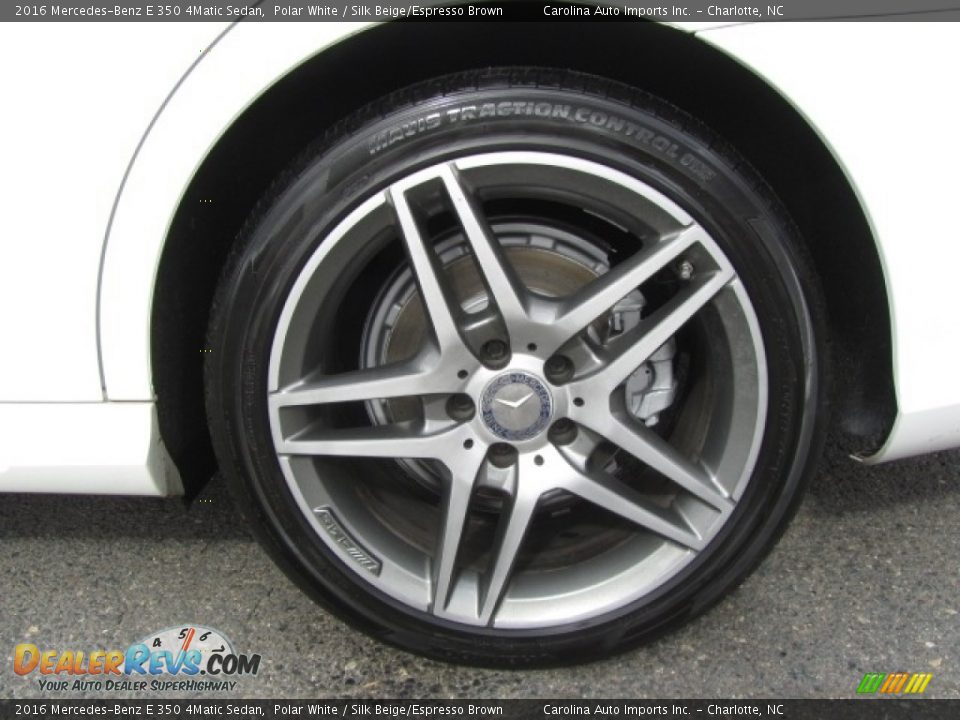 2016 Mercedes-Benz E 350 4Matic Sedan Polar White / Silk Beige/Espresso Brown Photo #26