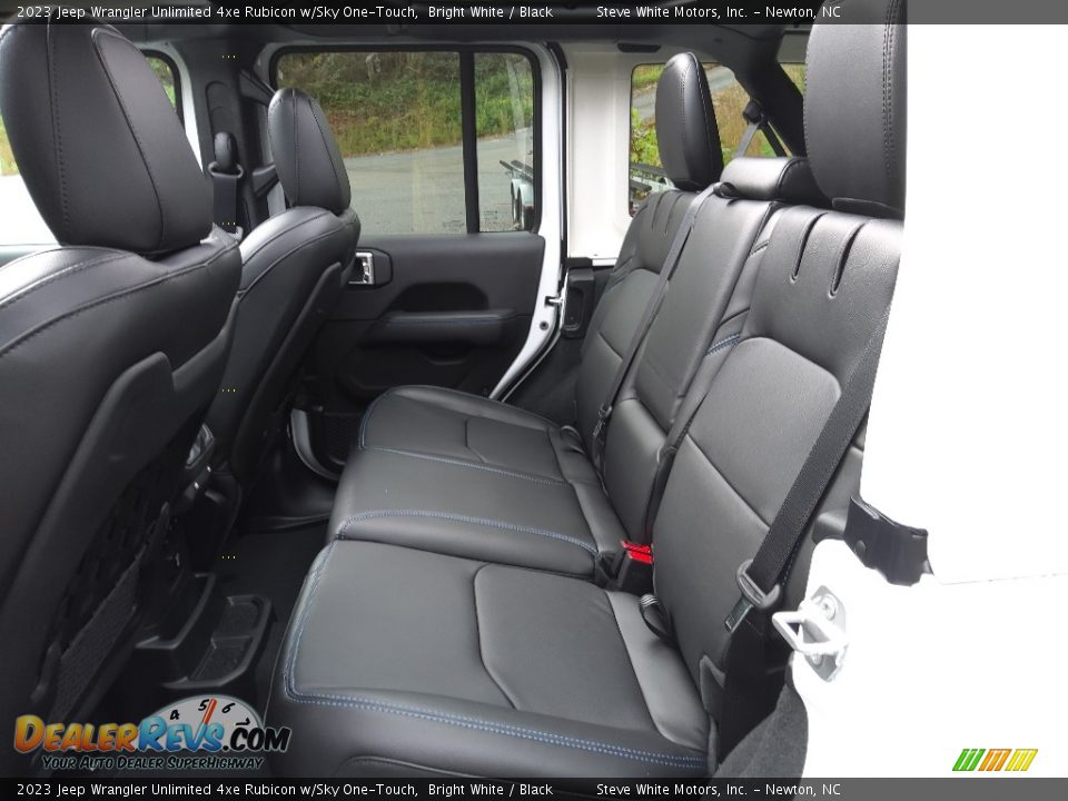 Rear Seat of 2023 Jeep Wrangler Unlimited 4xe Rubicon w/Sky One-Touch Photo #14