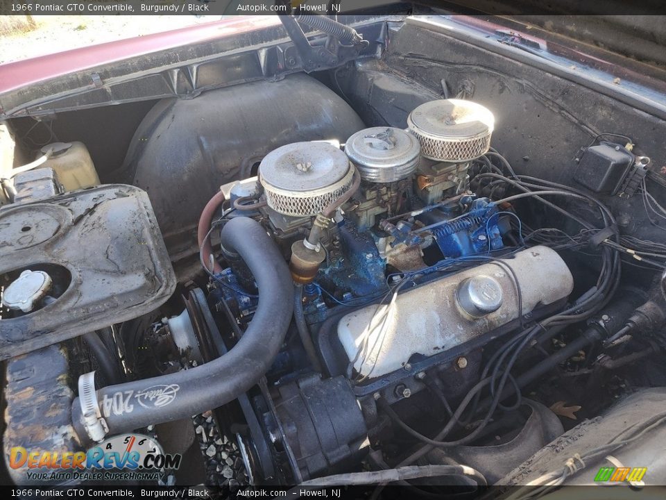 1966 Pontiac GTO Convertible Burgundy / Black Photo #8