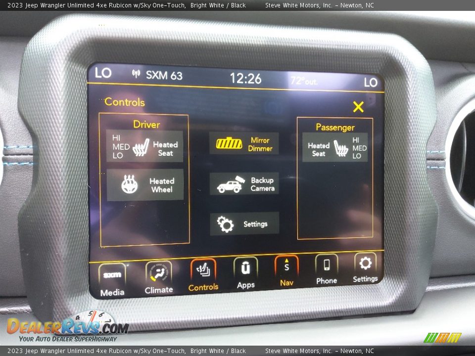 Controls of 2023 Jeep Wrangler Unlimited 4xe Rubicon w/Sky One-Touch Photo #29