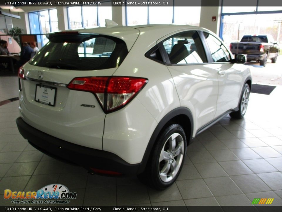 2019 Honda HR-V LX AWD Platinum White Pearl / Gray Photo #7