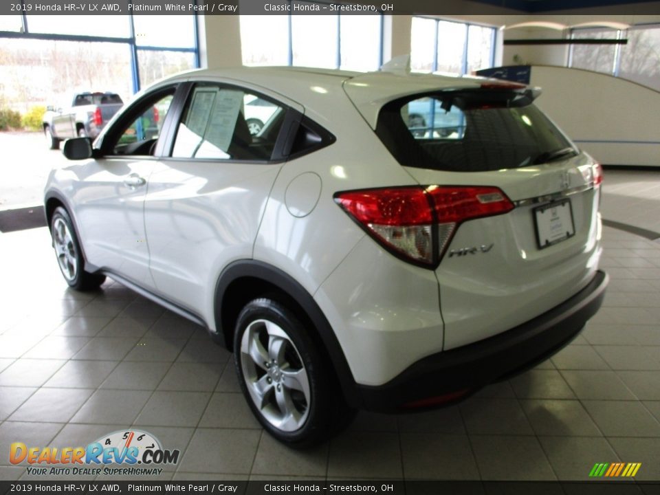 2019 Honda HR-V LX AWD Platinum White Pearl / Gray Photo #9