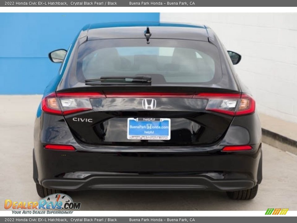 2022 Honda Civic EX-L Hatchback Crystal Black Pearl / Black Photo #5