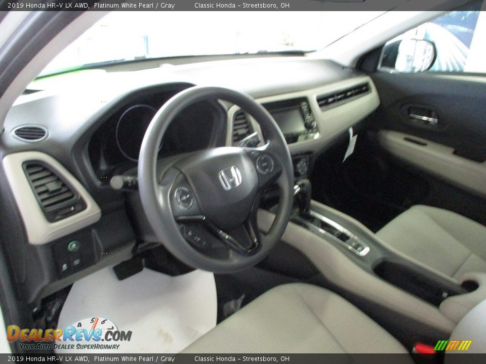 2019 Honda HR-V LX AWD Platinum White Pearl / Gray Photo #28