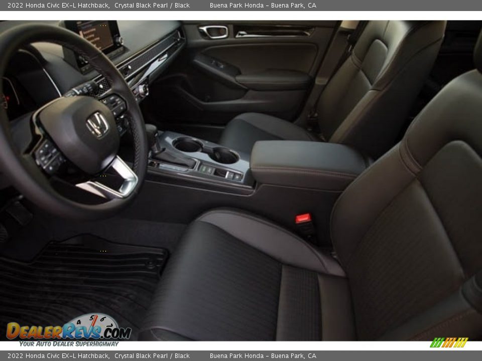 2022 Honda Civic EX-L Hatchback Crystal Black Pearl / Black Photo #15