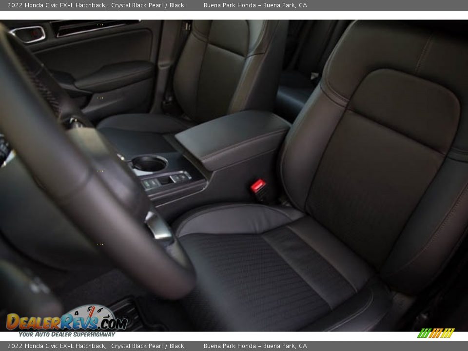 2022 Honda Civic EX-L Hatchback Crystal Black Pearl / Black Photo #24